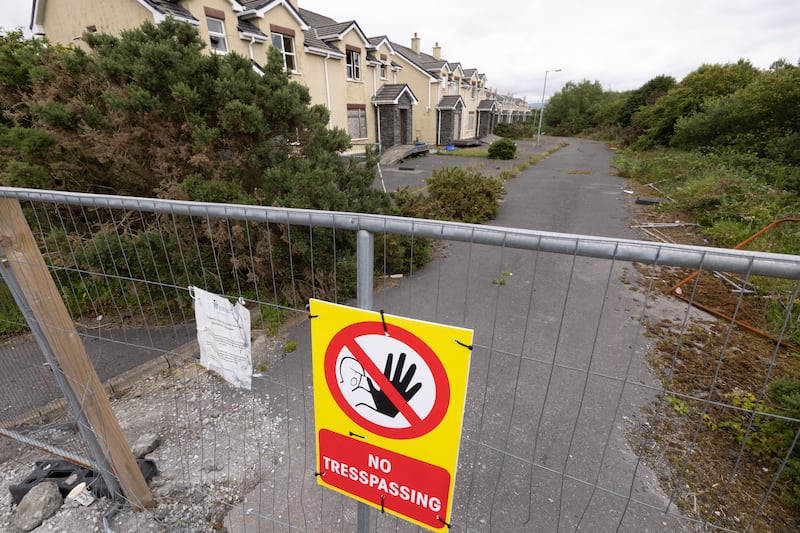 The Radharc An Seascan estate in Dungloe, Co Donegal, has been fenced off. Photograph: Joe Dunne