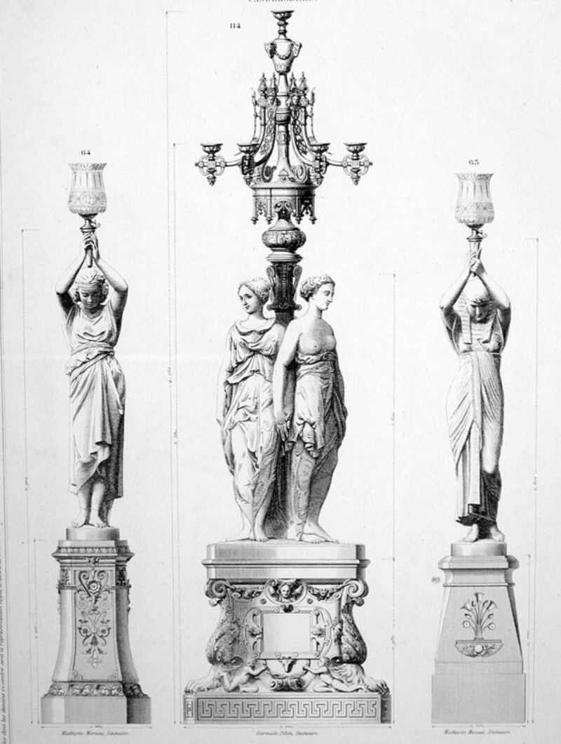 A page of the original catalogue  from which the four statues were ordered by the Shelbourne Hotel