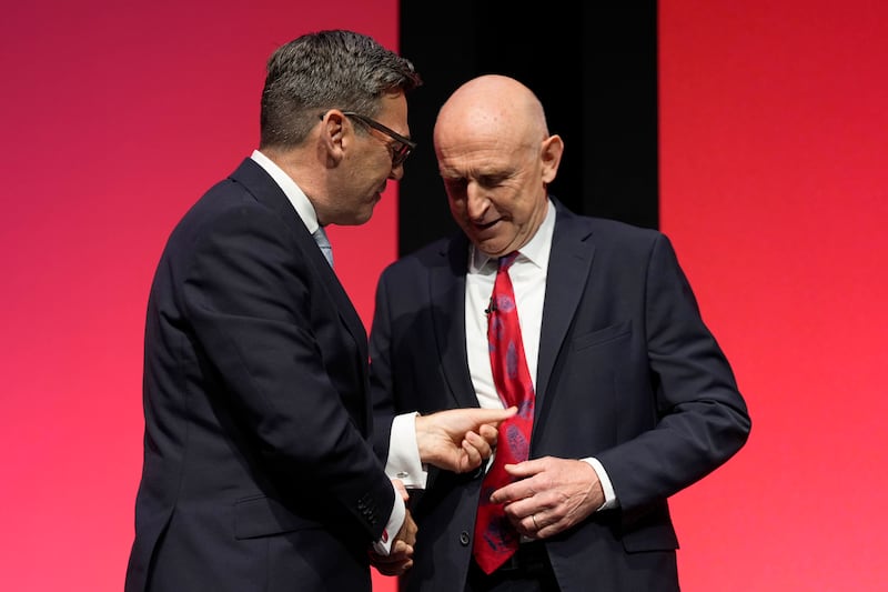 British prime minister Andy Burnham and chancellor of the exchequer John Healey. Photograph: Peter Byrne/PA Wire