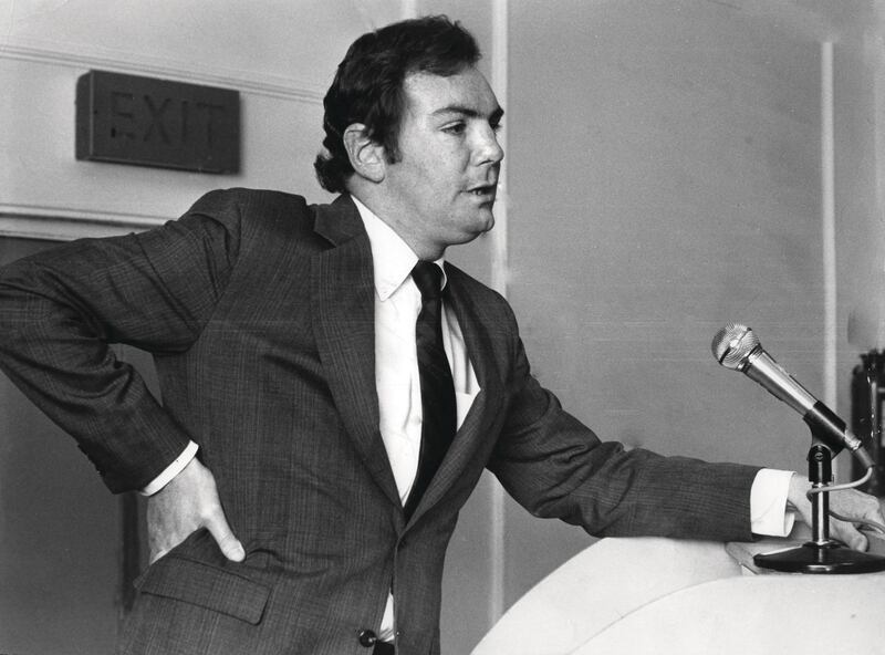 Tony O'Reilly, president Heinz, at a conference held by the Commercial
Agricultural Graduates' Organisation in Dublin, 1974. Photograph: Paddy Whelan