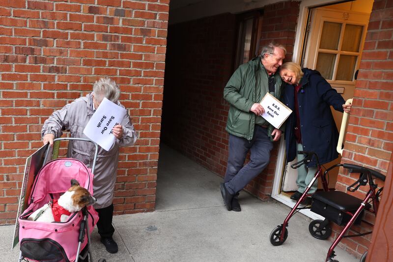 DAILY LIFE & PEOPLE – Dara Mac Dónaill, The Irish Times – 'Community support': Local community rallies around residents at a sheltered housing unit in Dublin where elderly tenants have suffered from serious antisocial behaviour
