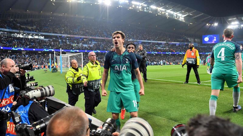 Llorente celebrates after the final whistle. Photo by Anthony Devlin/Getty Images