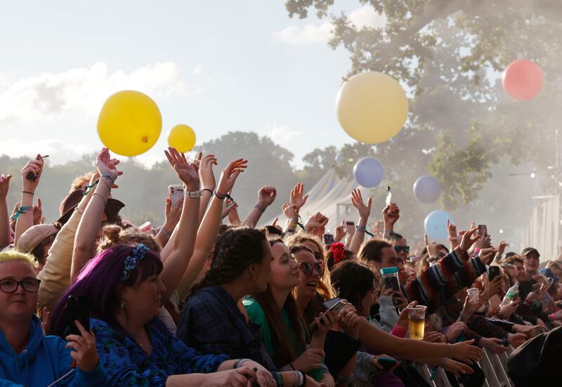 Fans enjoy The Coronas on day three of the festival. Photograph: Alan Betson
