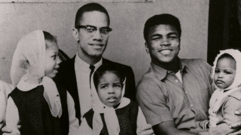 Malcolm X and Muhammad Ali with their daughters in January 1964. Photograph courtesy of Netflix