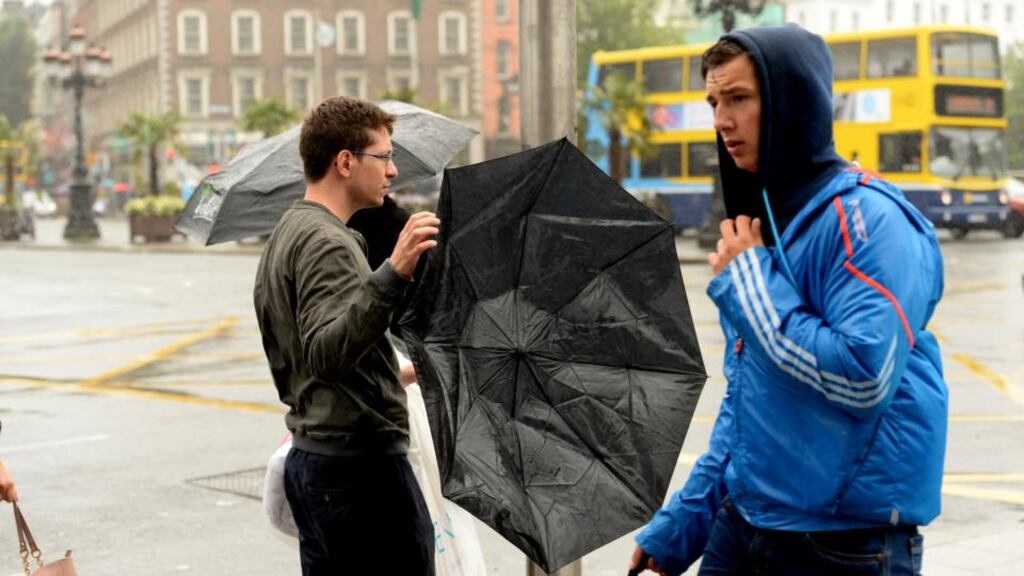 Umbrella weather as heavy rain falls on Dublin, July 26th, 2015. File photograph: Cyril Byrne/The Irish Times