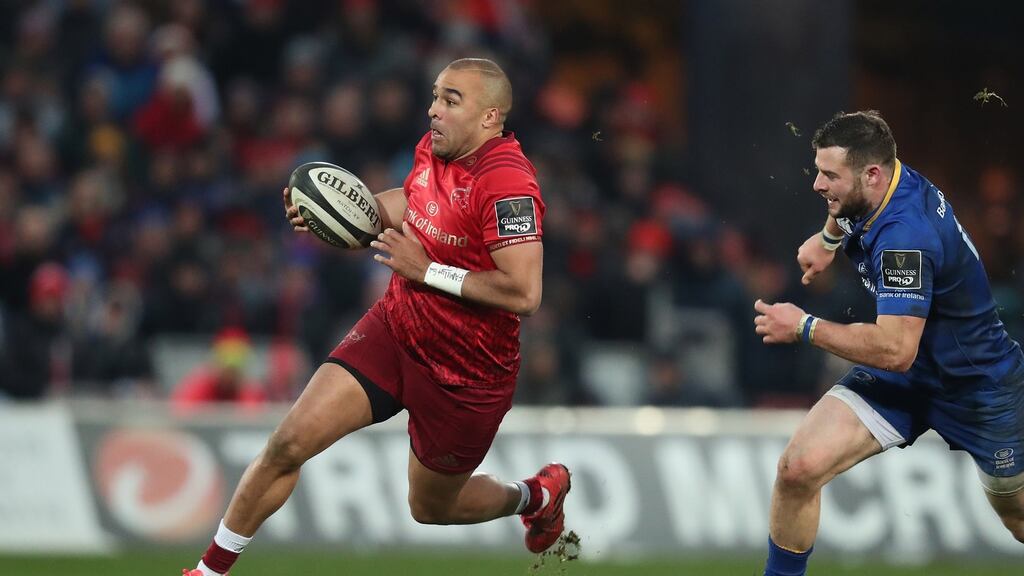 Simon Zebo: “My love for Munster could definitely bring me back. I’ve an incredible connection with the supporters around Munster.”  Photograph: Billy Stickland/Inpho