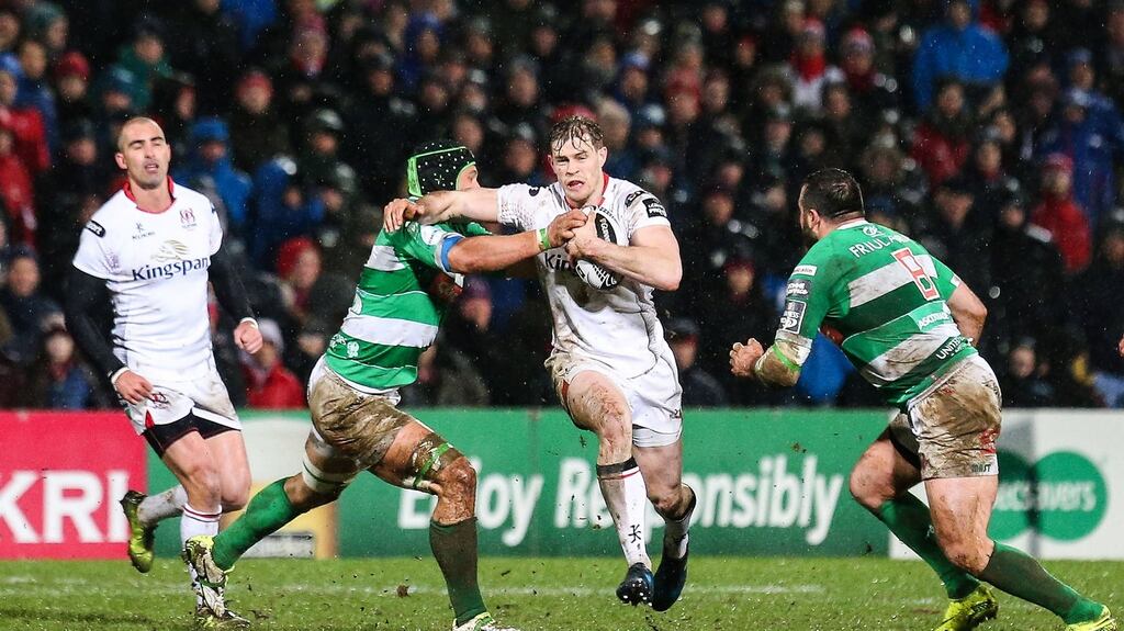 Ulster’s Andrew Trimble picked up an injury in Friday night’s Pro12 win. Photograph: Inpho