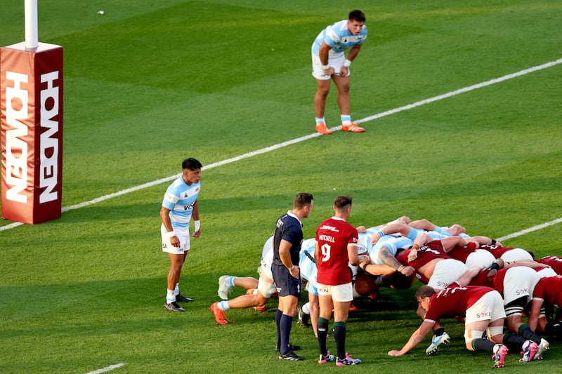 The Lions won 3 scrums in the first half. Photograph: Ben Brady/Inpho