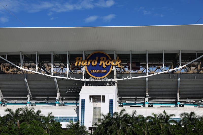 A general view of Hard Rock Stadium in Miami Gardens, Florida. Photograph: Megan Briggs/Getty Images
