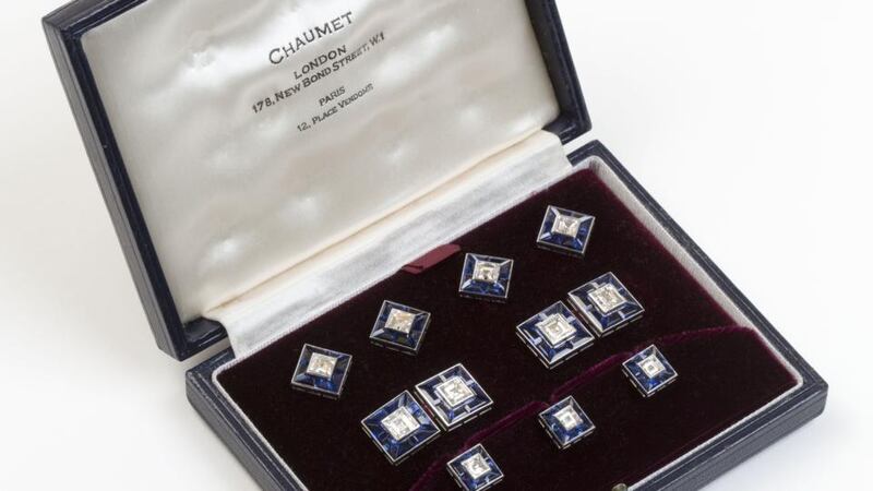 Gentleman’s cufflinks and shirt stud set by Chaumet at O’Reilly’s in Francis St