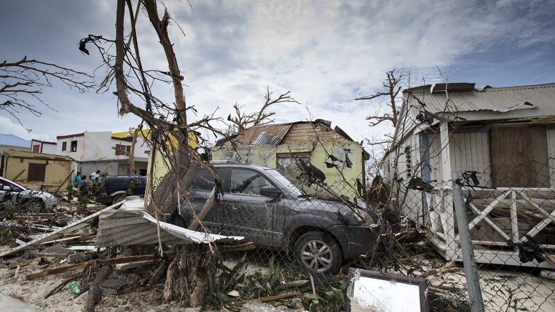 Damage due to  Hurrican Irma in Philipsburg, Sint Maarten. Photograph: Gerben Van Es/EPA