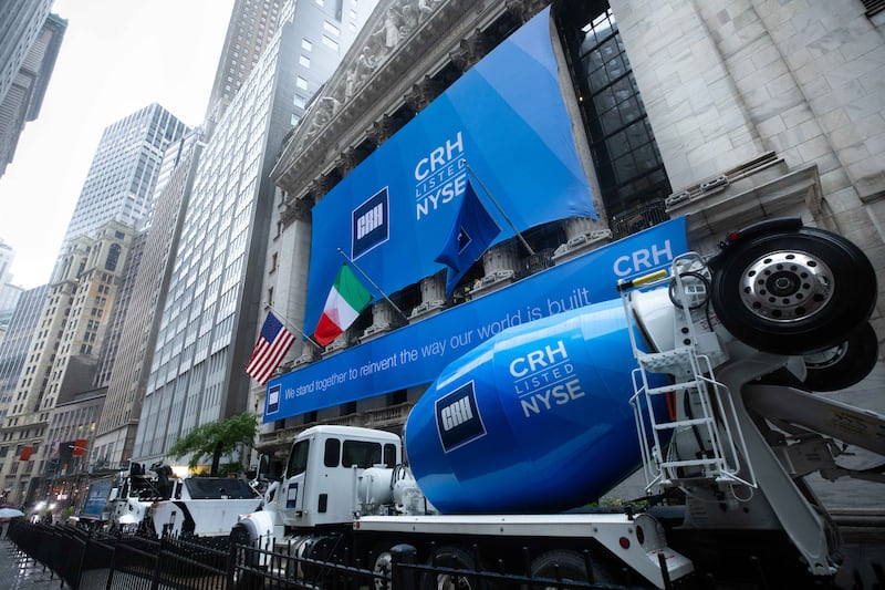 CRH formally joined the New York Stock Exchange where it will hold its primary listing. Photograph: NYSE
