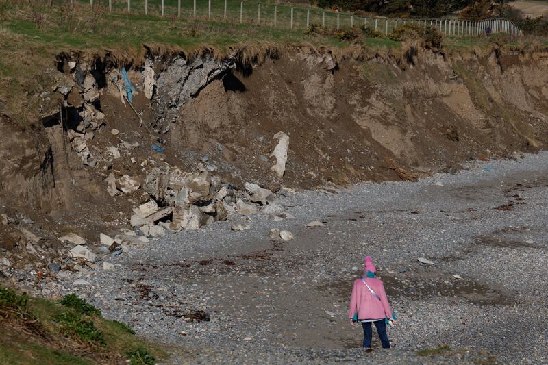 Erosion at the north beach at Greystones. Photograph: Nick Bradshaw