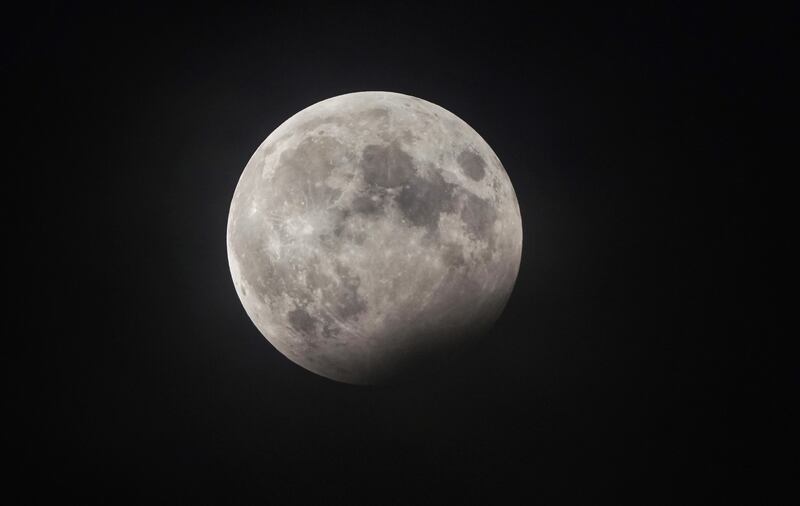 A partial lunar eclipse in October 2023. Photograph: Owen Humphreys/PA Wire