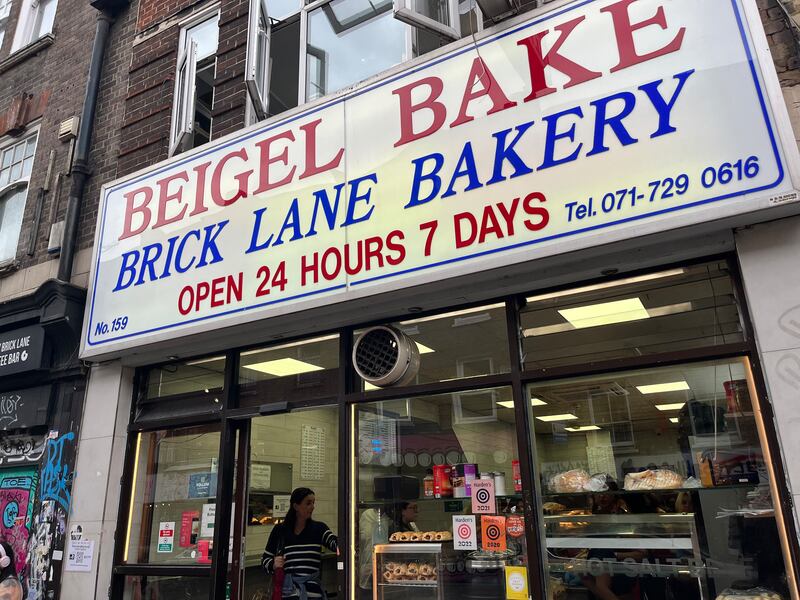 Brick Lane is famous for its 24-hour Jewish bakeries and their salt beef and pickle bagels