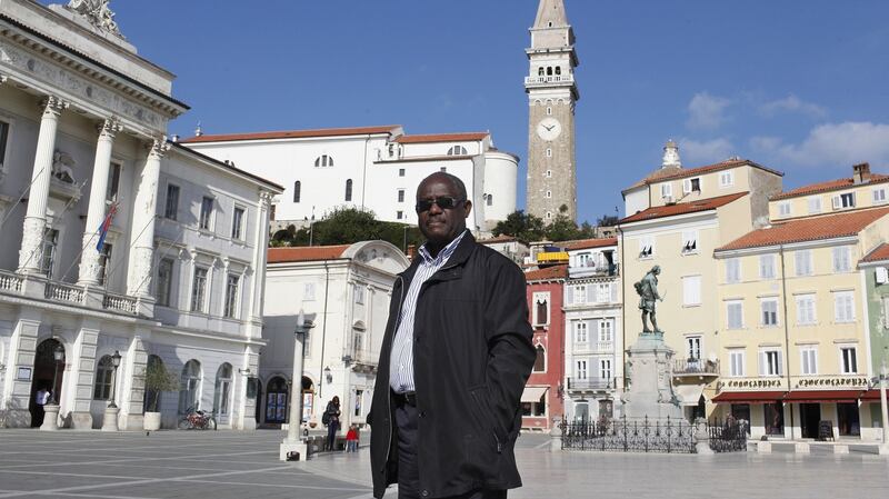 Mayor Peter Bossman in the Slovenian Adriatic town of Piran. Photograph:  Stringer/AFP/Getty Images