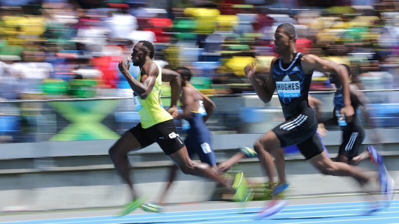 Jamaica’s Usain Bolt wins the Diamond League Adidas Grand Prix in New York in 2015.  Photograph: Tim Clayton/Getty Images