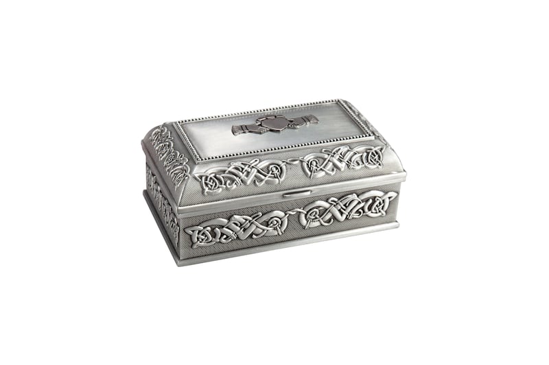 Carroll's can help you put an extra special touch to your loved ones' gifts this Christmas — this Claddagh jewellery box can be engraved with any personal message of your choosing.