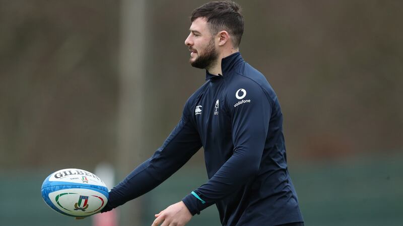 Robbie Henshaw has to visit a specialist in the UK before undergoing a minor procedure as he continues his rehabilitation. Photograph: Billy Stickland/Inpho