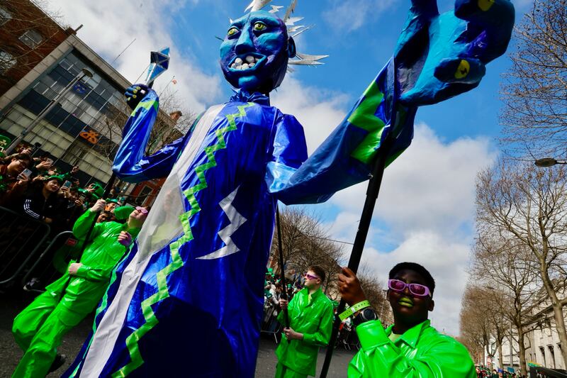 Participants from Ireland and across the world taking part in the Dublin parade. Photograph: Alan Betson