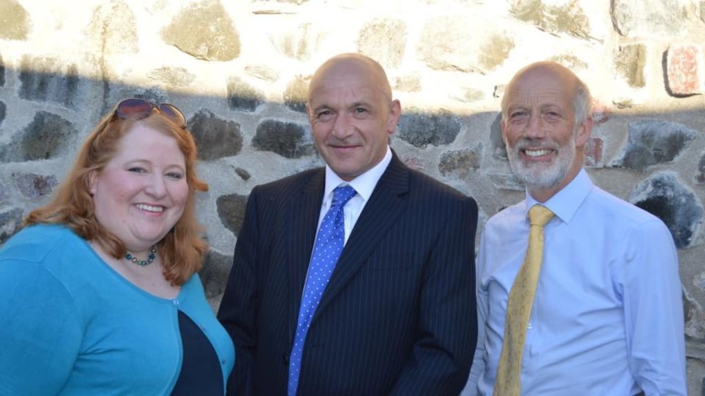 Alliance leader Naomi Long, Alderman John Blair, the North’s first openly gay MLA, and the retiring David Ford