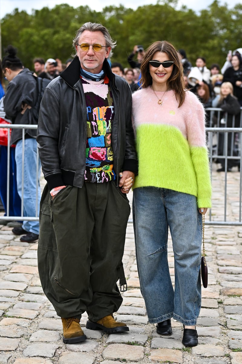 Daniel Craig and Rachel Weisz attend the Loewe 2025 show as part of Paris Fashion Week. Photograph: Jacopo Raule/Getty Images