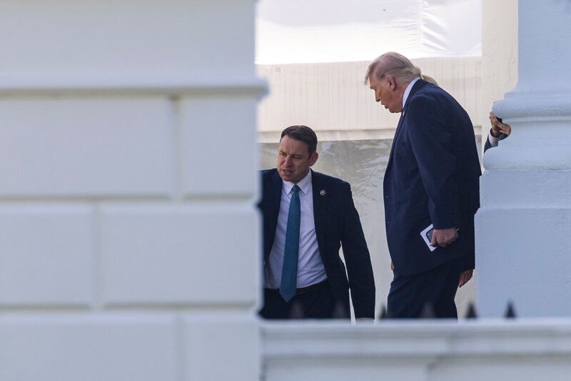 US president Donald Trump walks to the motorcade from the White House residence in Washington on Wednesday. Trump is going to attend the Supreme Court arguments in the birthright citizenship case and will become the first sitting president to attend oral arguments.