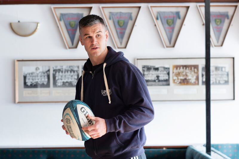 Johnny Sexton, photographed in Bective rugby club, where he and his brothers spent all their time growing up