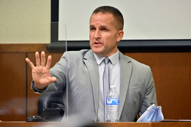 Former Louisville police officer Brett Hankison. Photograph: Timothy D Easley/AP