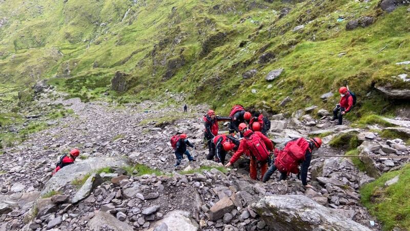 In the first 16 days of this month the rescue team were called out to the mountain 16 times. Photograph: KMRT