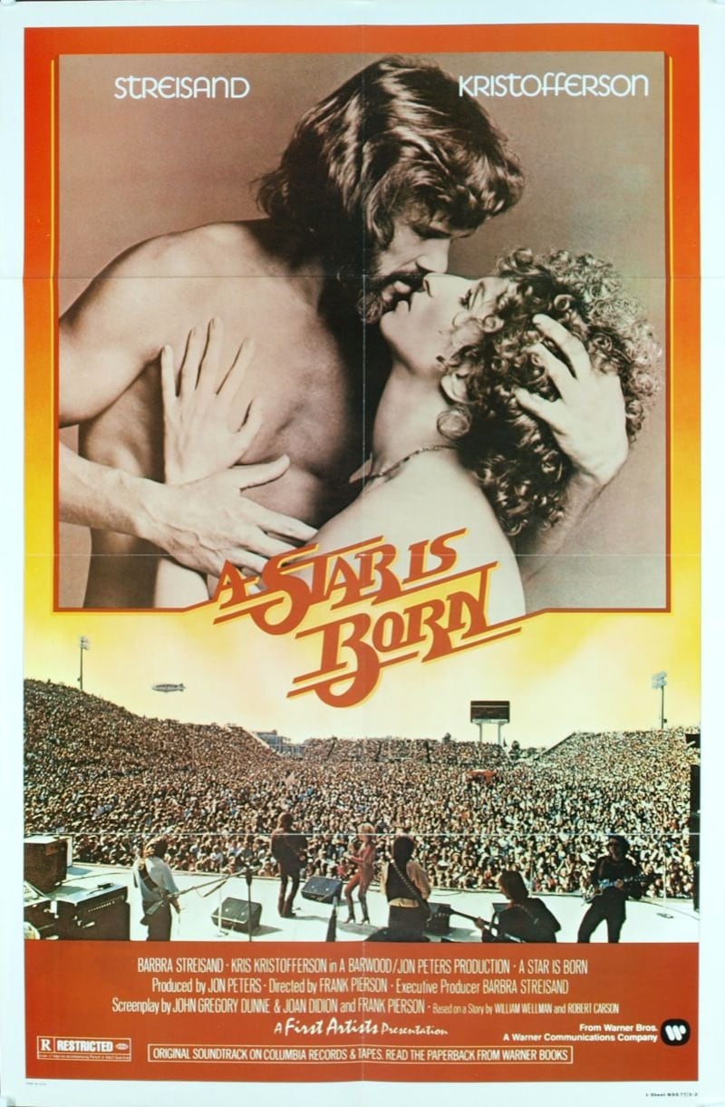 Kris Kritsofferson and Barbra Streisand in A Star is Born, 1976
