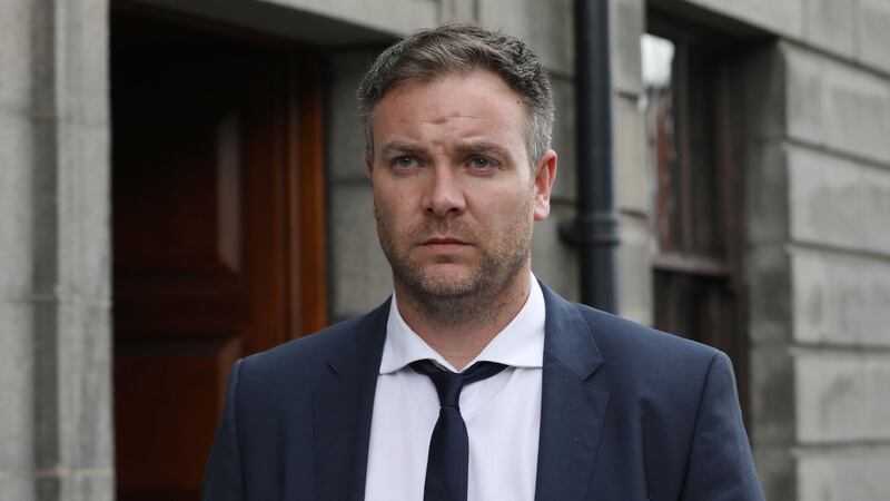 Gerald Jennings pictured leaving the Four Courts on Wednesday after the opening day of his High Court action. Photograph: Collins Courts