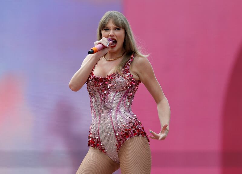 Taylor Swift took to the stage in Dublin this evening on the opening night in Ireland of her Eras Tour. Photograph: Nick Bradshaw/The Irish Times