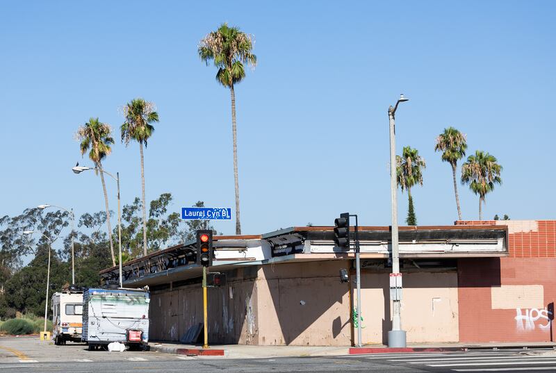 Valley Plaza in north Hollywood. Photograph: Myung J Chun/Los Angeles Times via Getty Images