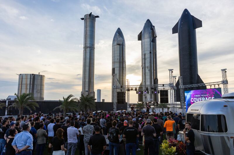 Musk spends much of his time in Texas, where SpaceX has its headquarters. Photograph: Michael Gonzalez/Getty Images