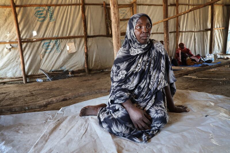 Arise Abdewa from Damazin in Sudan, who arrived in Kurmuk with her mother and children. Photograph: Hannah McCarthy