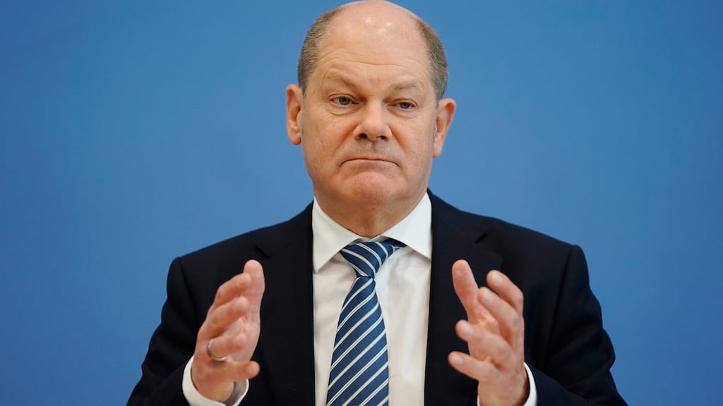German Finance Minister Olaf Scholz. Photograph: Alexander Becher/EPA
