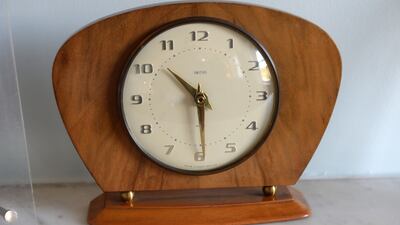 Vintage clock from Gregory Curran’s grandparent’s home. Photograph: Dara Mac Donaill