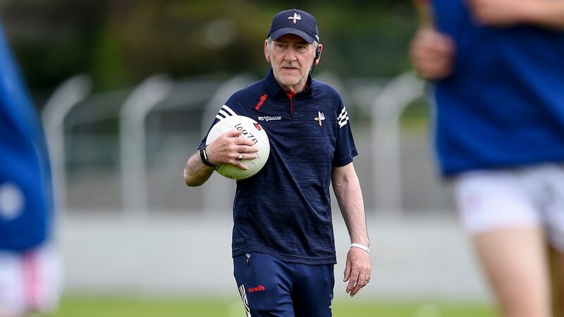 Mickey Harte’s Louth team are on the verge of back to back promotions. Photogrph: Tommy Grealy/Inpho