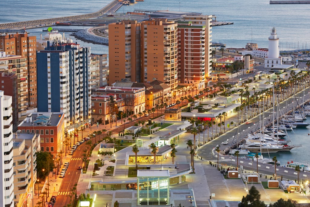Málaga is a lively port city whose restaurant-lined seafront was redeveloped in recent years. Photograph: Allan Baxter