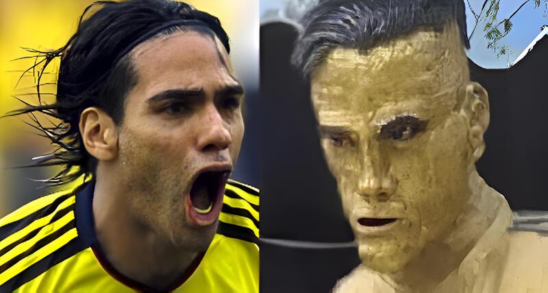 Radamel Falcao statue