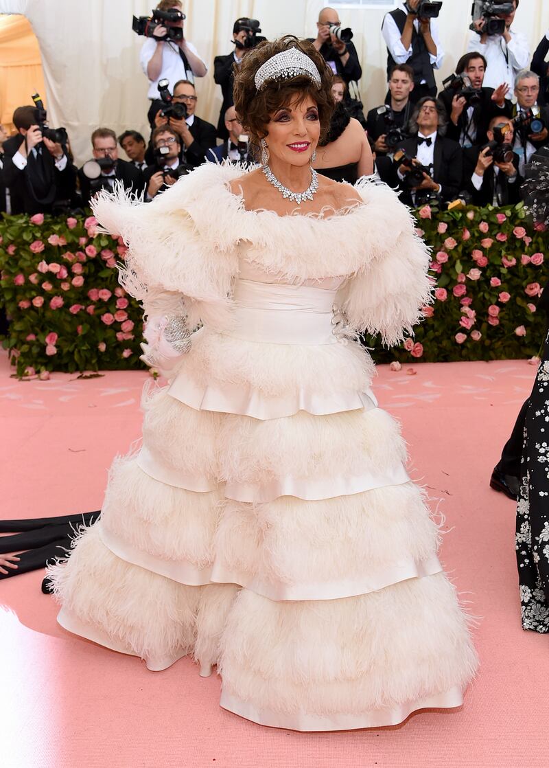 Met Gala 2019: Joan Collins. Photograph: Jamie McCarthy/Getty