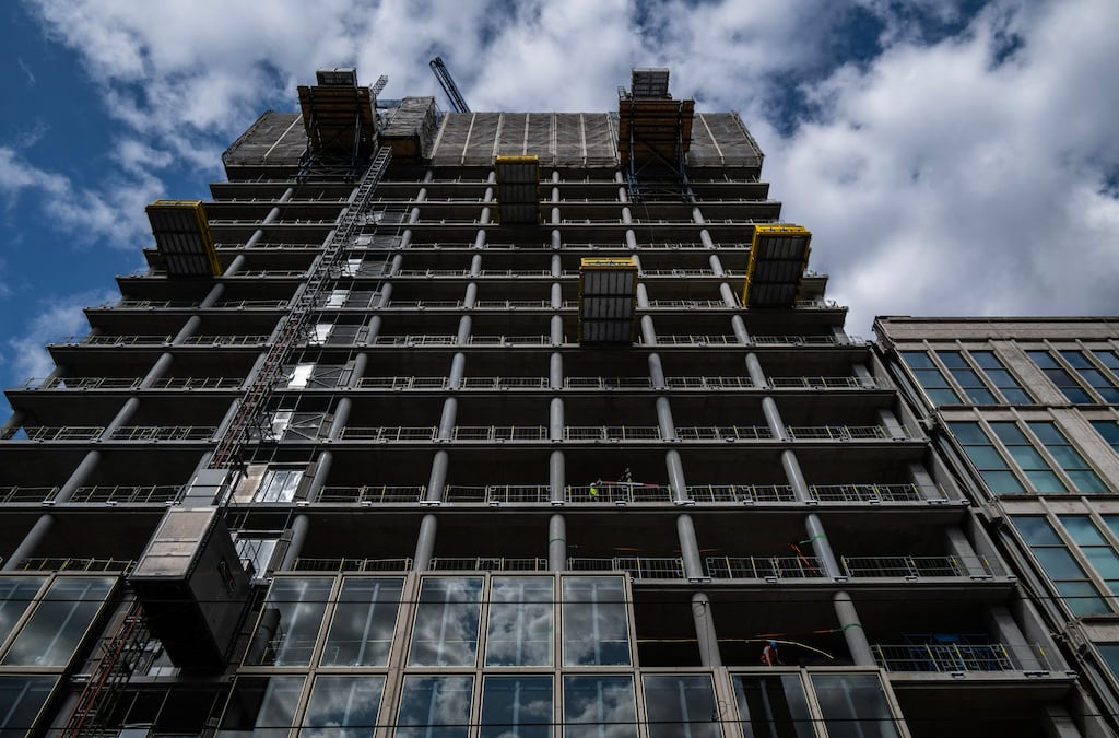Residential construction slowed significantly in the first three months of this year. Photograph: John Macdougall / AFP via Getty Images