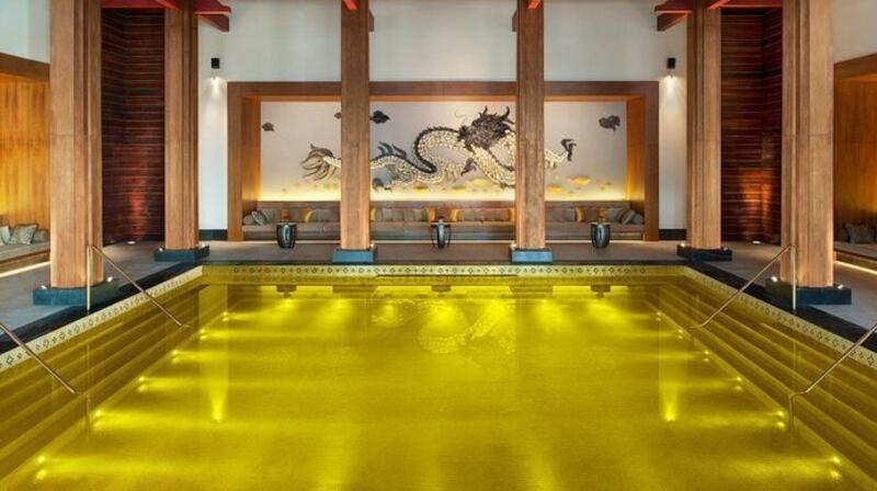 St Regis resort swimming pool in Lhasa, Tibet