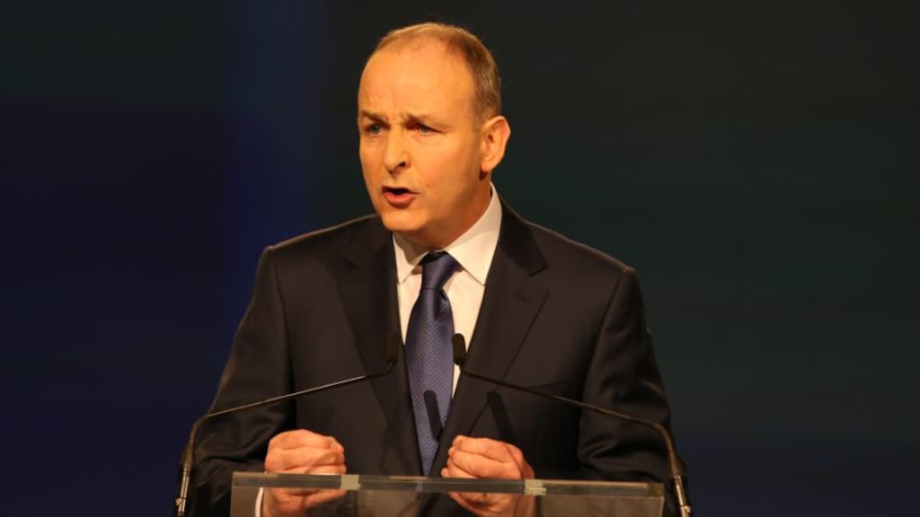 Micheál Martin appeared more like an orchestral conductor with a mission in the Dáil recently. Photograph: Stephen Collins/Collins Photos