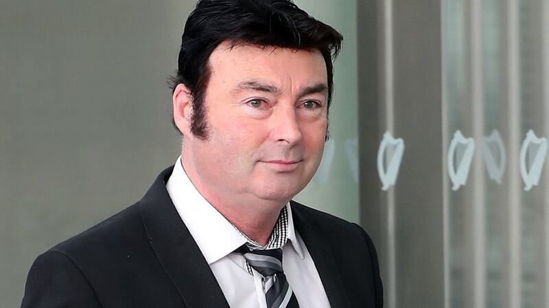 Anthony Bradley leaves Dublin’s Circuit Criminal Court after footballer Anthony Stokes was given a two-year suspended sentence for assaulting him. Photograph: Niall Carson/PA Wire.