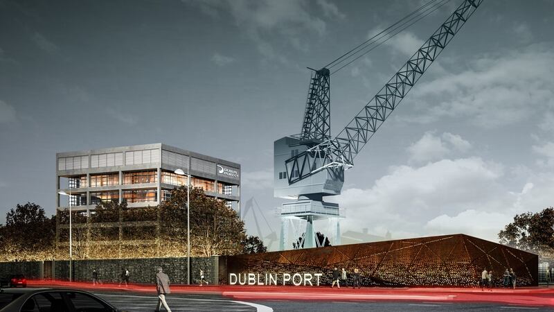 A new boundary made from pre-rusted Corten steel panels will replace the late 19th-century stone wall at southern end of the two-acre site, with a relocated 10-tonne Stothert & Pitt 1950s crane rearing up above the new wall