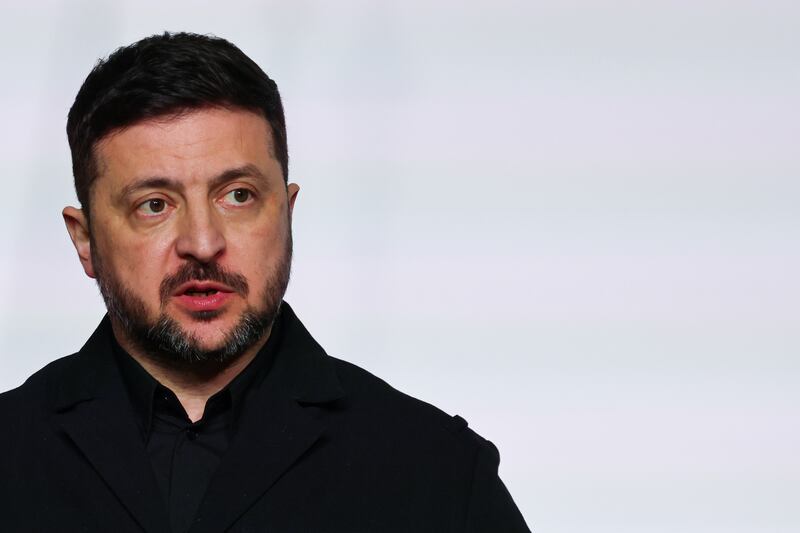 Ukrainian president Volodymyr Zelenskiy said last week that the US is pushing to get a peace deal agreed by next June. Photograph: Ludovic Marin/AP