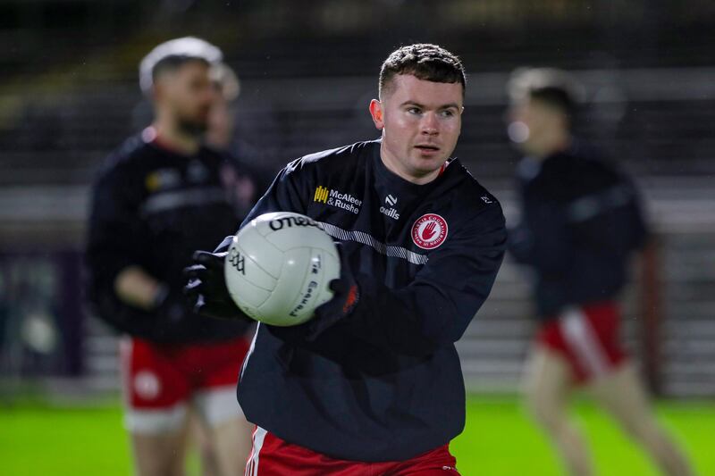 Ethan Jordan had a strong showing for Tyrone in their first-round win over Roscommon. Photograph: Lorcan Doherty/Inpho