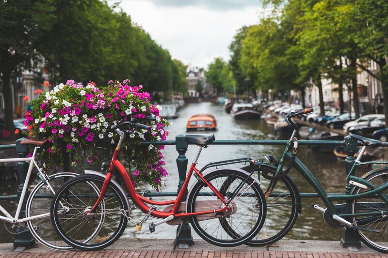 In Amsterdam about a third of roads are designed for cyclists. Photograph: iStock
